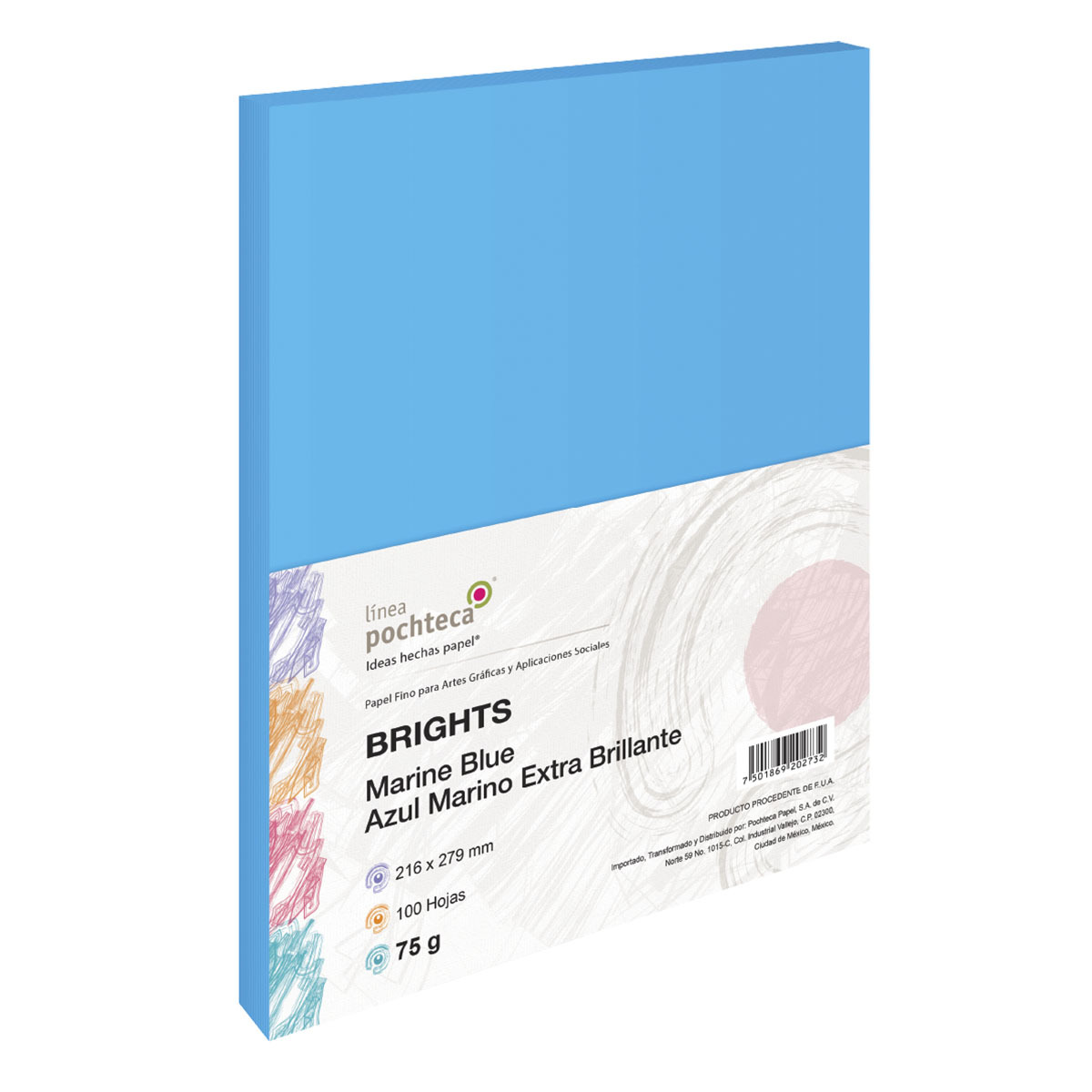 PAPEL BRIGHT AZUL 100HJ 75GR