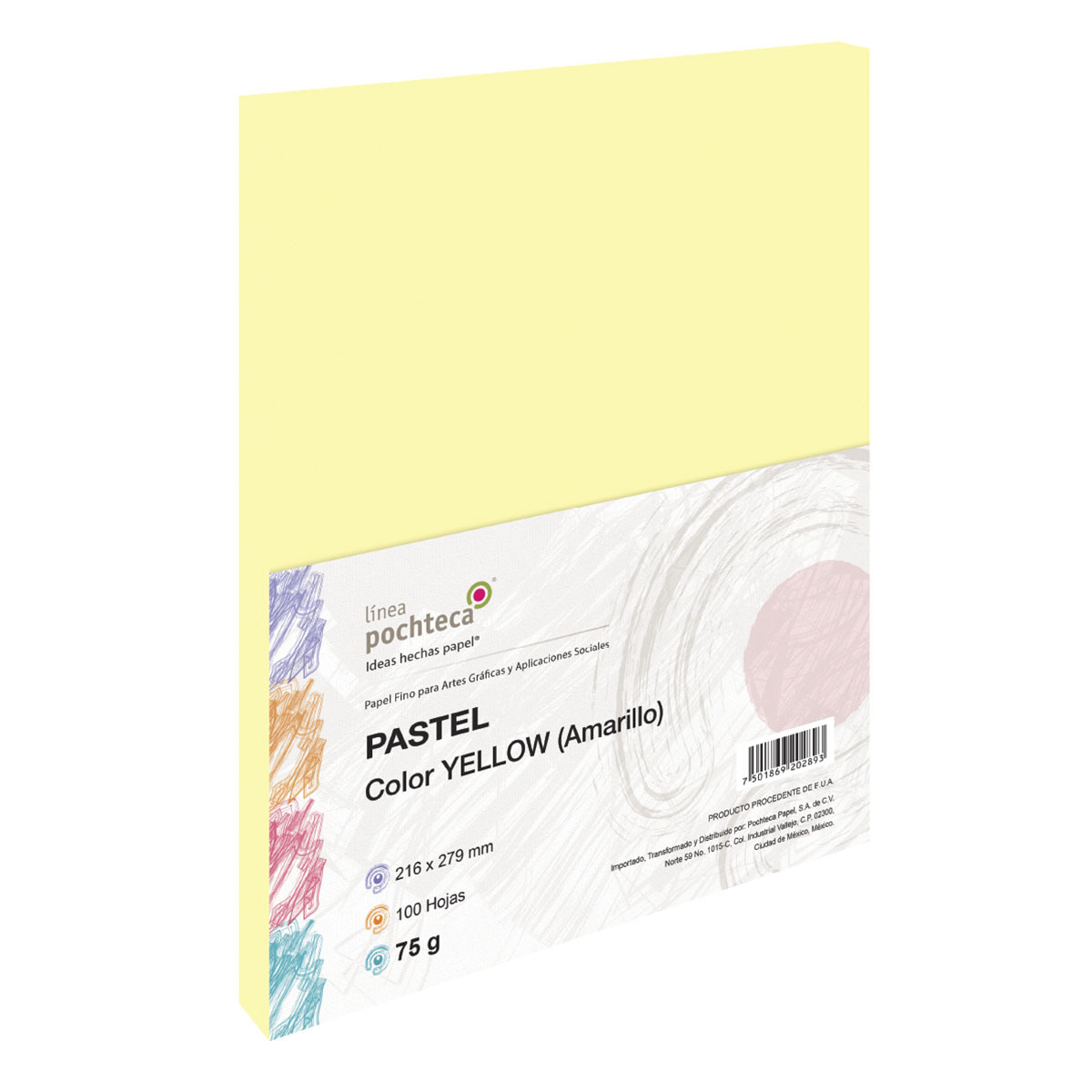 PAPEL PASTEL AMARILLO 75GR100H