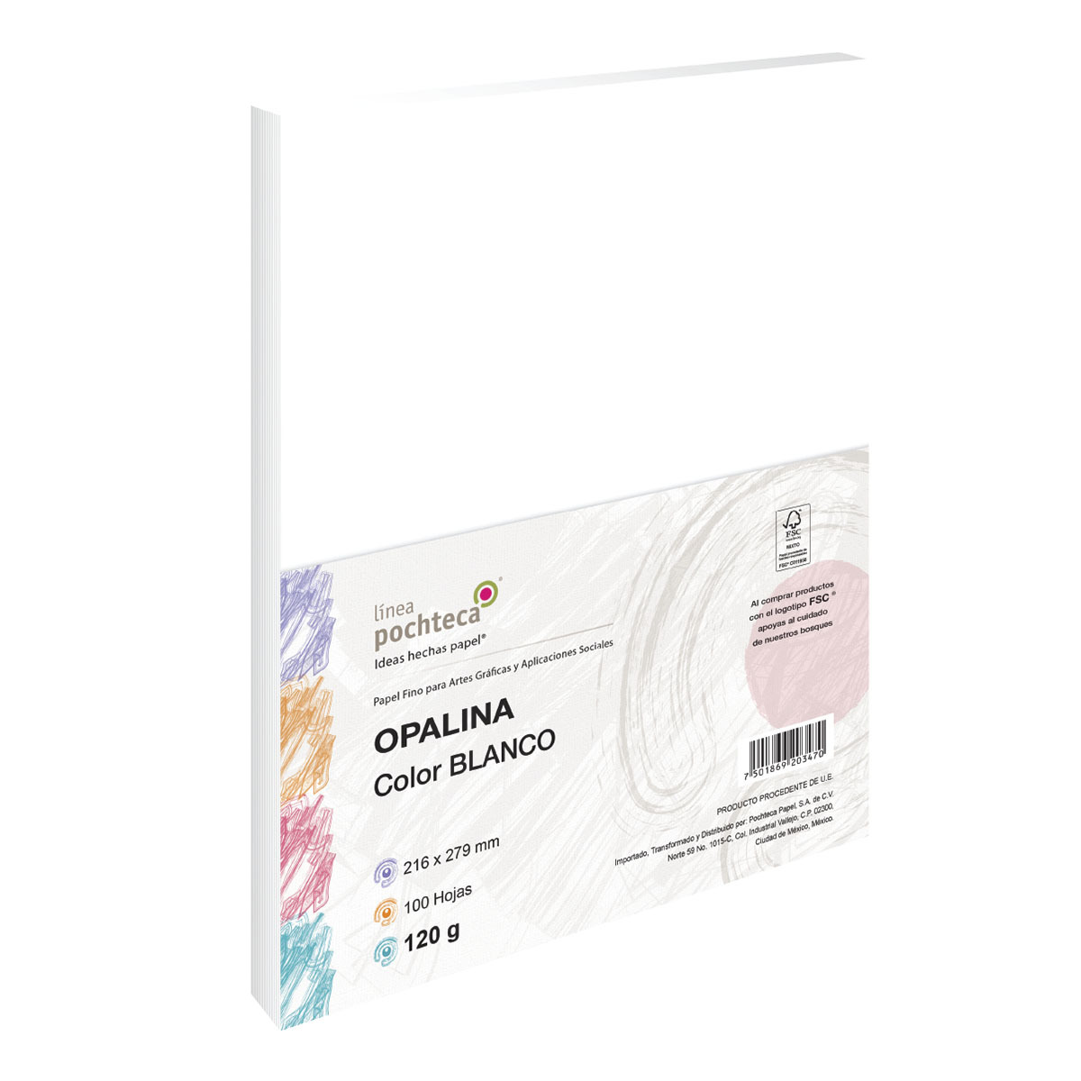 CARTULINA OPALINA 120G TC 100H