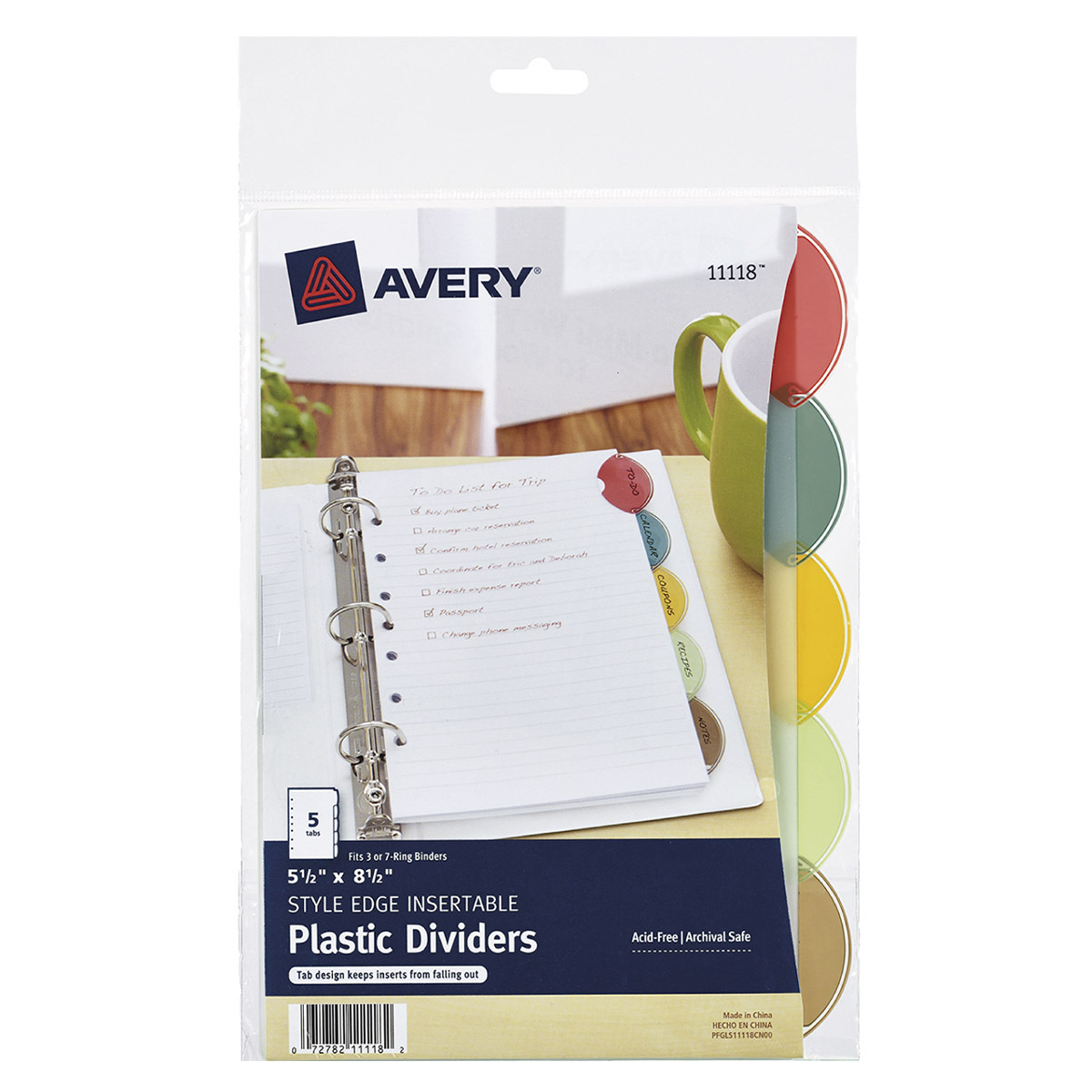 SEPARADORES PESTAÑAS INSERTABLES TAMAÑO ESQUELA, MULTICOLOR