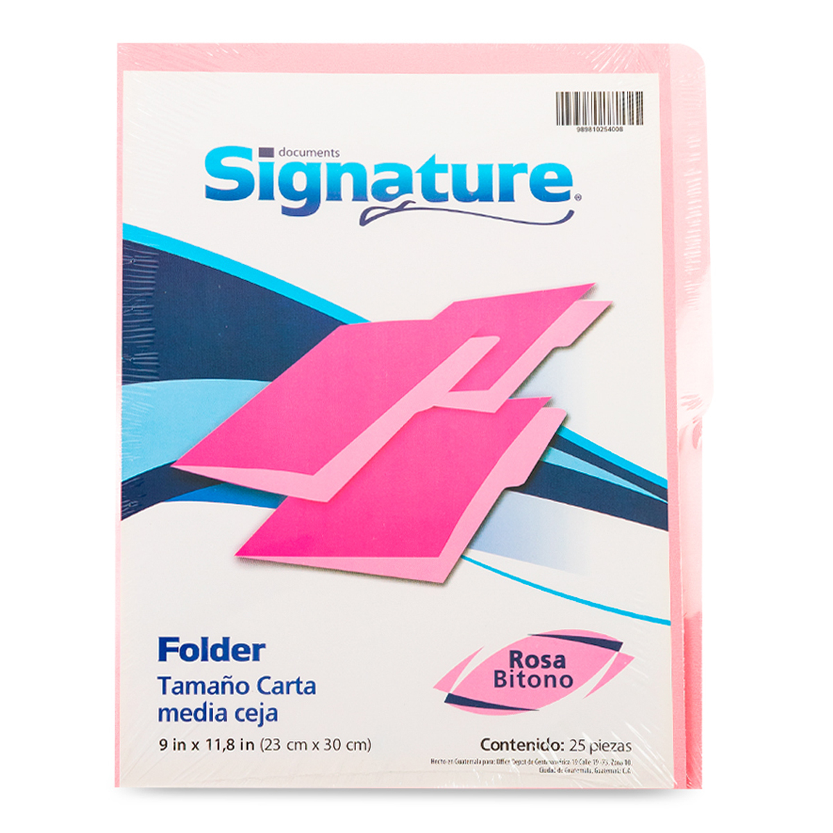 FOLDER ROSADO CARTA 25 F
