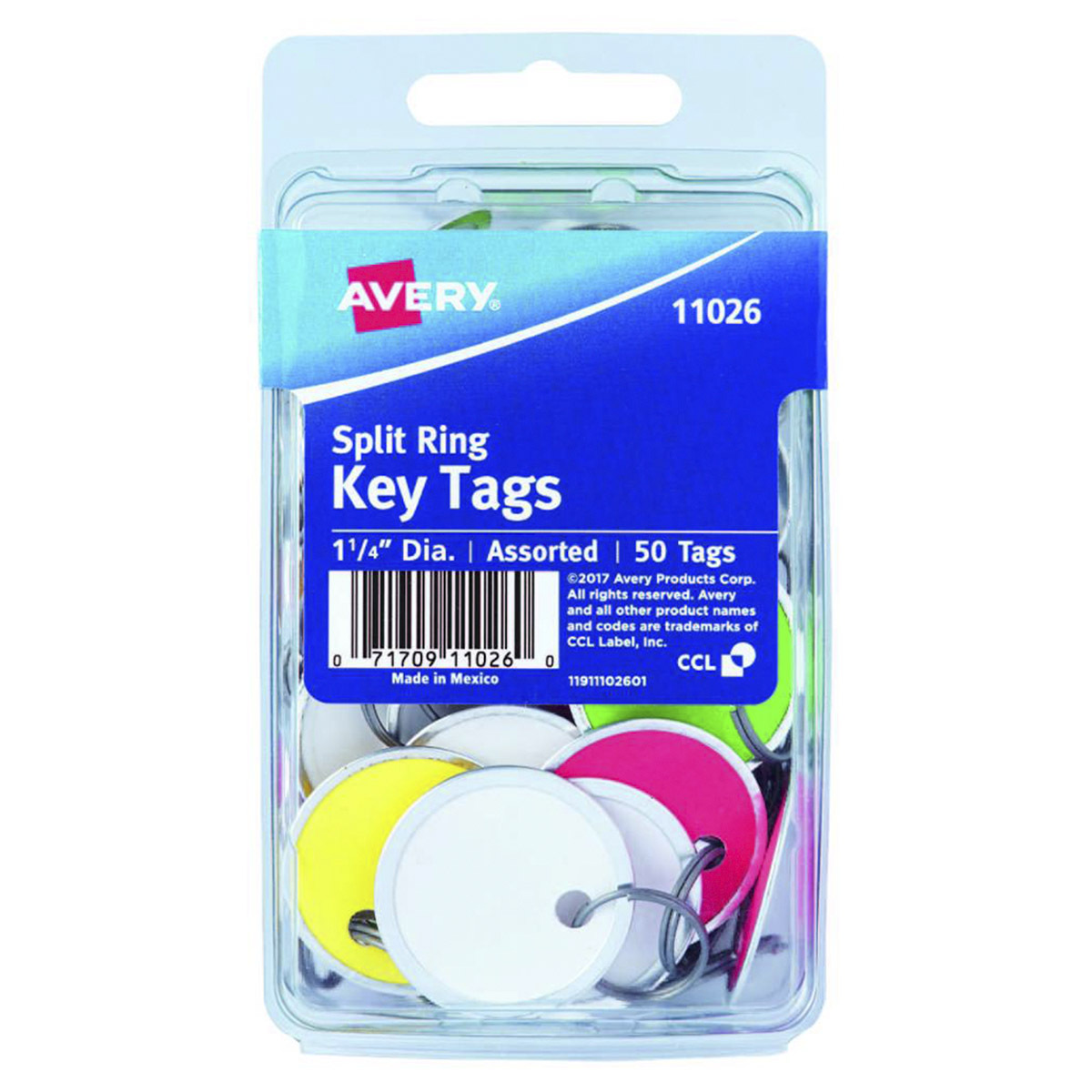 IDENTIFICADORES PARA LLAVES ARILLO METÁLICO VARIOS COLORES 3,2CM PAQ 50