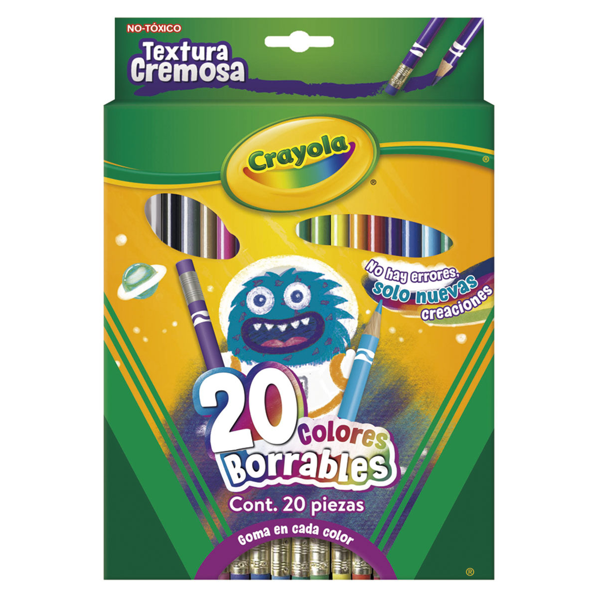 LAPICES DE COLOR CRAYOLA BORRABLES 20U