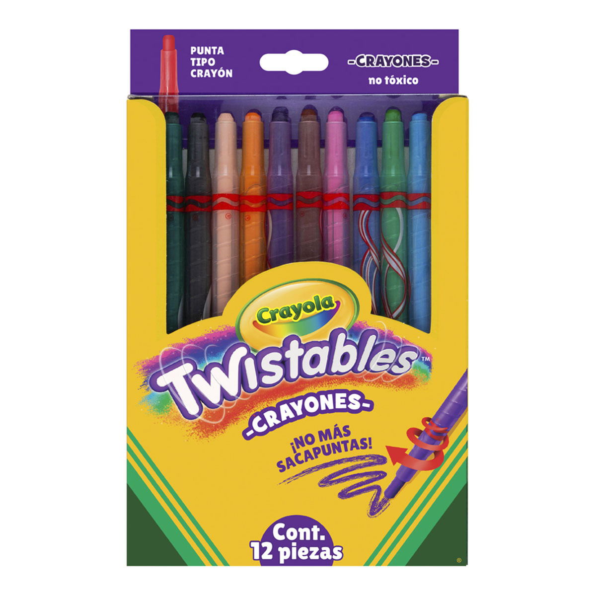 CRAYONES CRAYOLA MINI TWISTABLES RETRACTILES 12U
