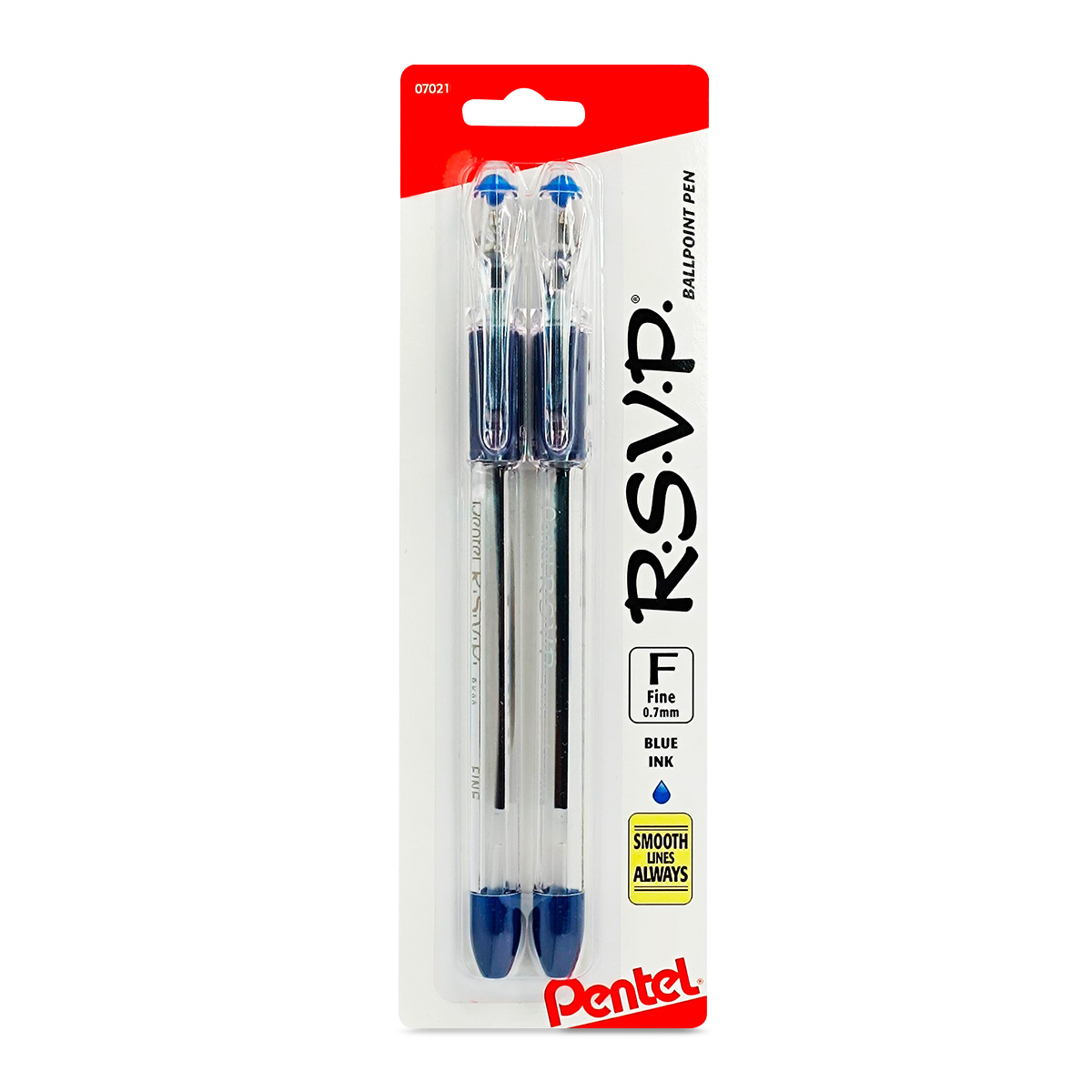 BOLIGRAFO PENTEL RSVP AZUL FINO 2U