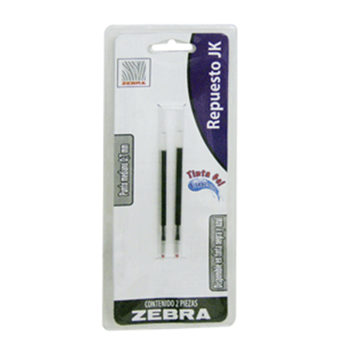 REPUESTO ZEBRA JK 0.7 MM AZUL 2U