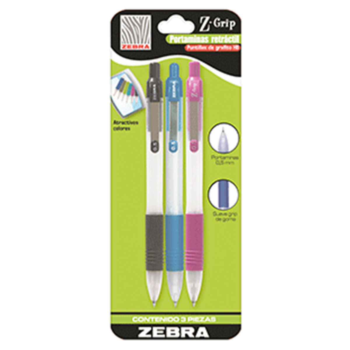 PORTAMINAS ZEBRA Z-GRIP 3U