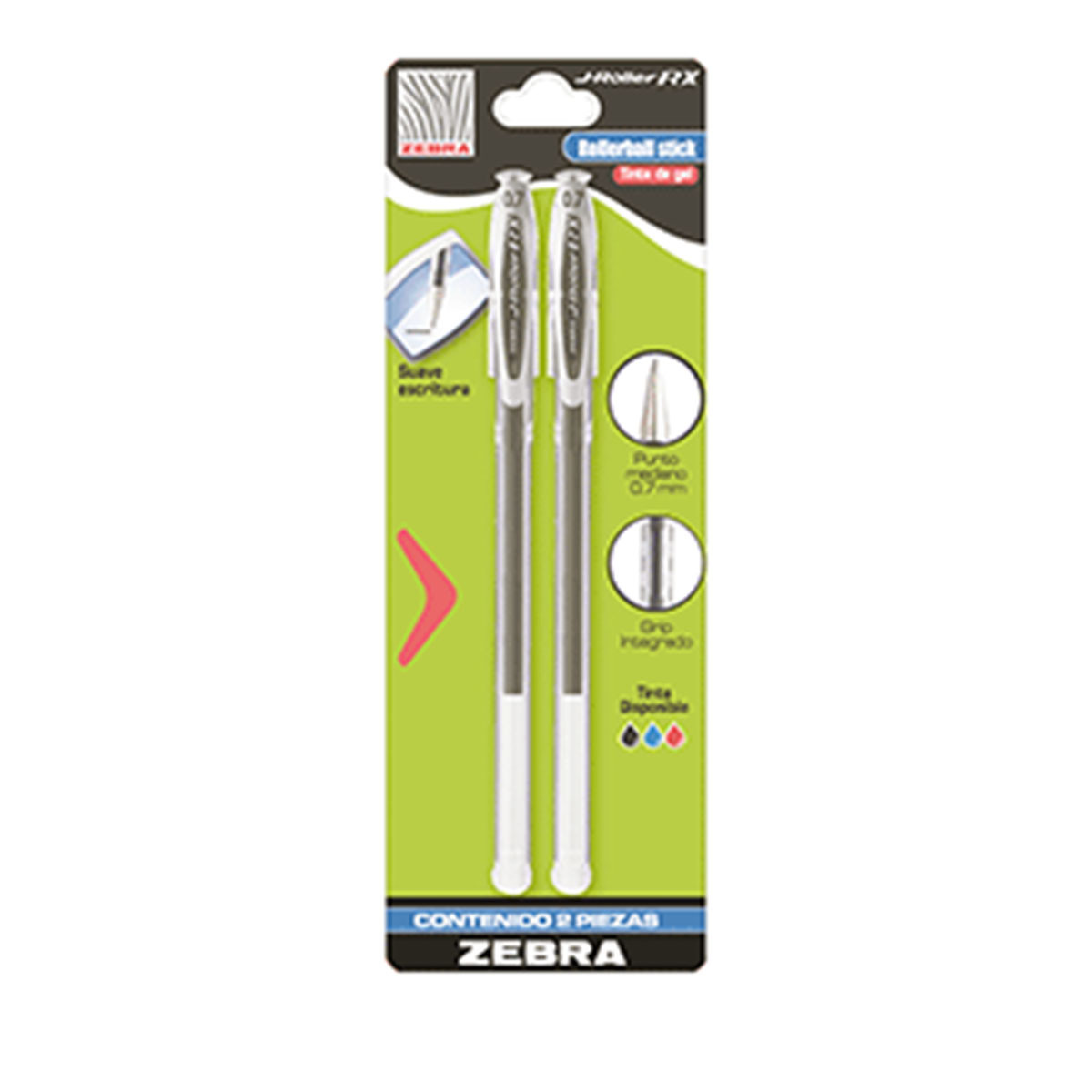 ROLLERBALL ZEBRA J-5 NEGRO 2 PZAS