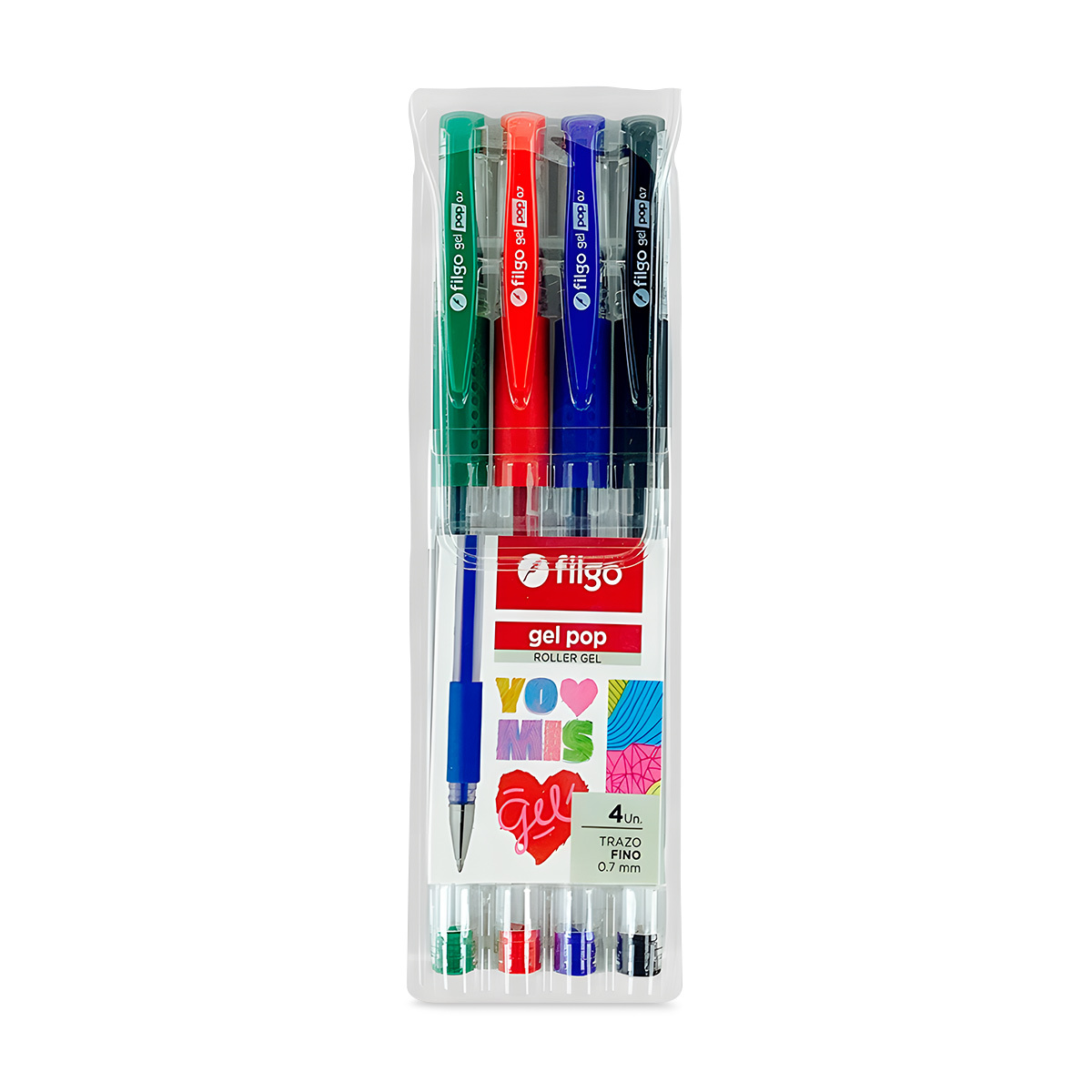 BOLIGRAFO FILGO ROLLER GEL GEL POP CLASICO 4U