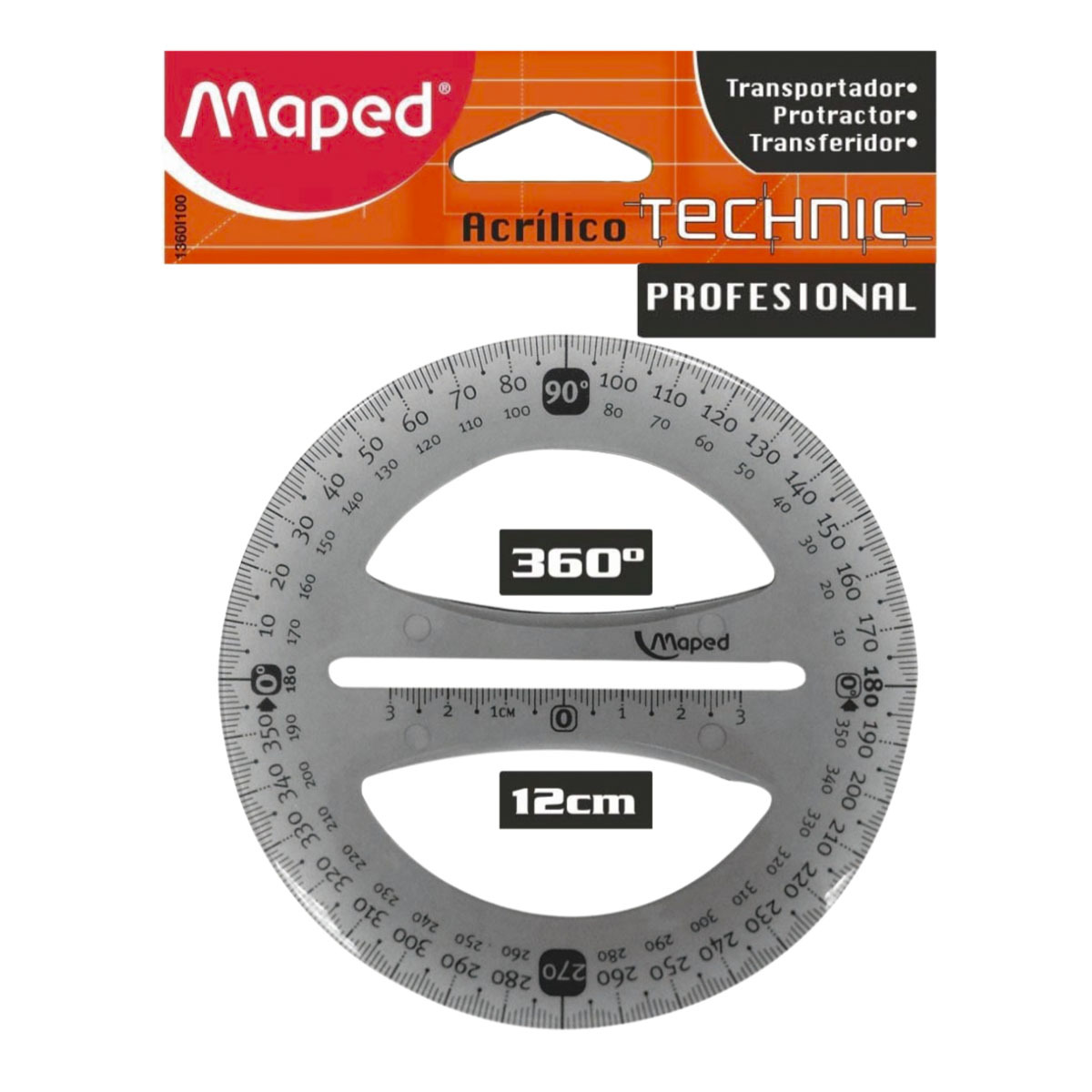 TRANSPORTADOR MAPED TECHNIC PRO 360 12CM 1U