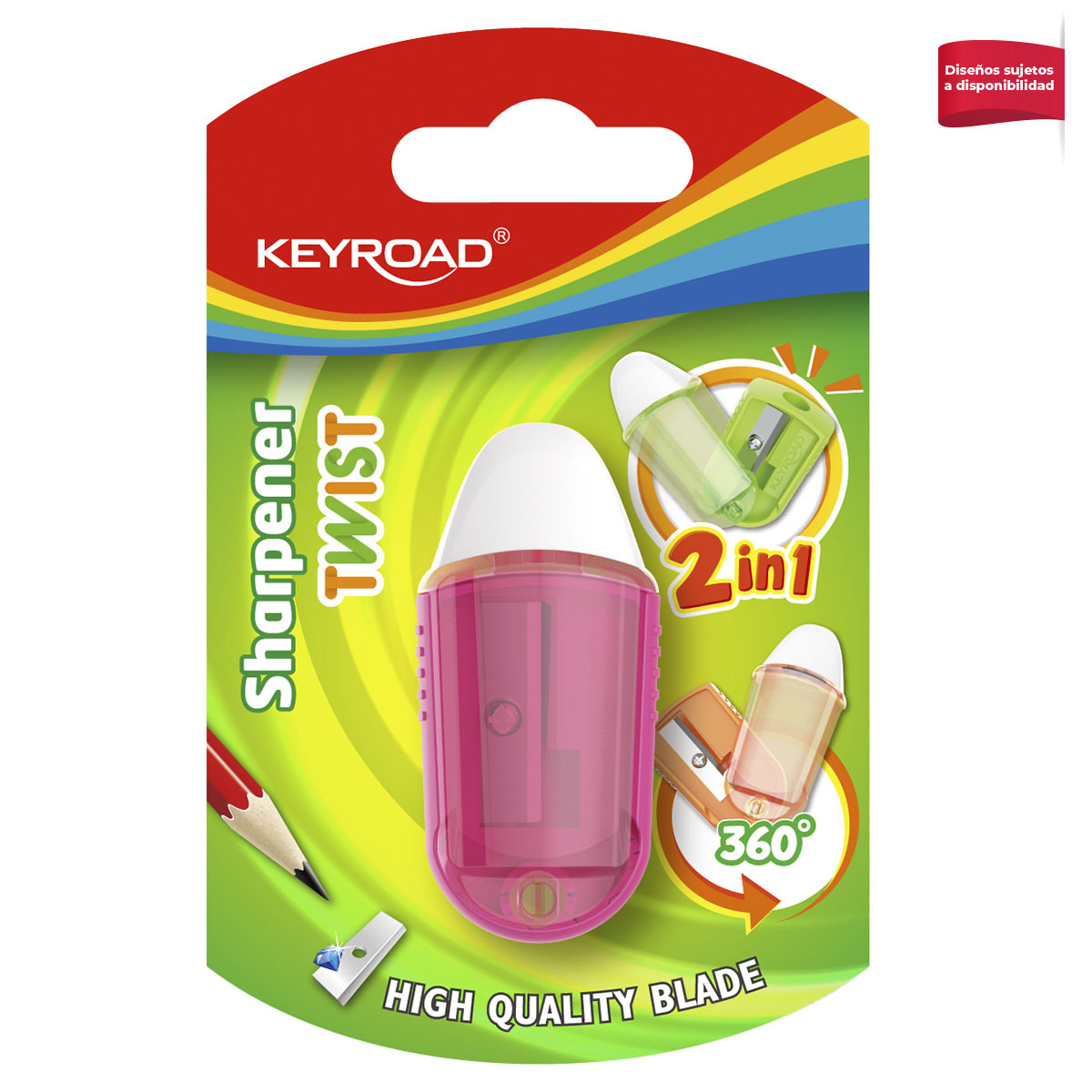 SACAPUNTAS + BORRADOR KEYROAD TWIST