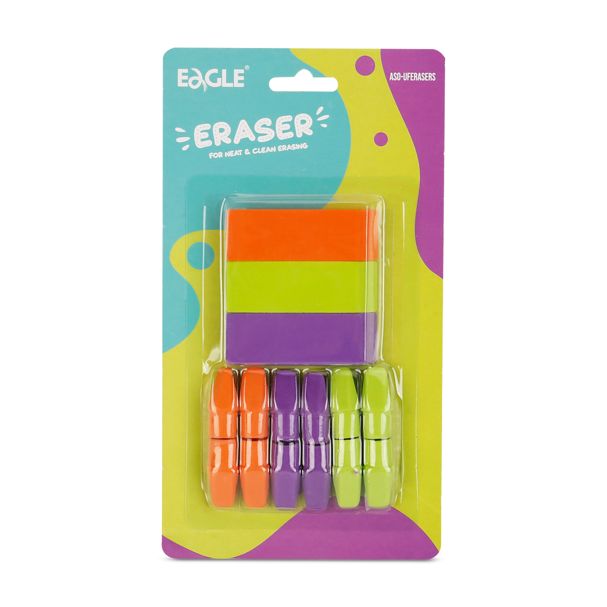 BORRADOR EAGLE 15U (INCLUYE: 3 BORRADORES GRANDES + 12 TAPON DE BORRADOR)