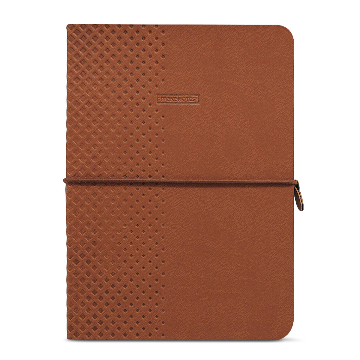 LIBRETA MAKE NOTES A5 96H CON ELASTICO COLECCION ONE COLOR CAFE