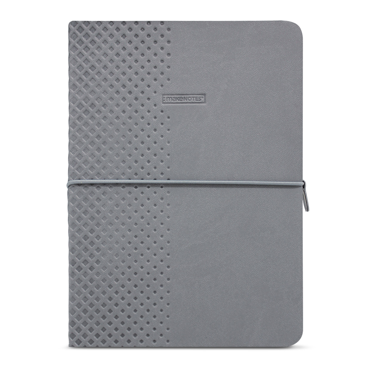 LIBRETA MAKE NOTES A5 96H CON ELASTICO COLECCION ONE COLOR GRIS