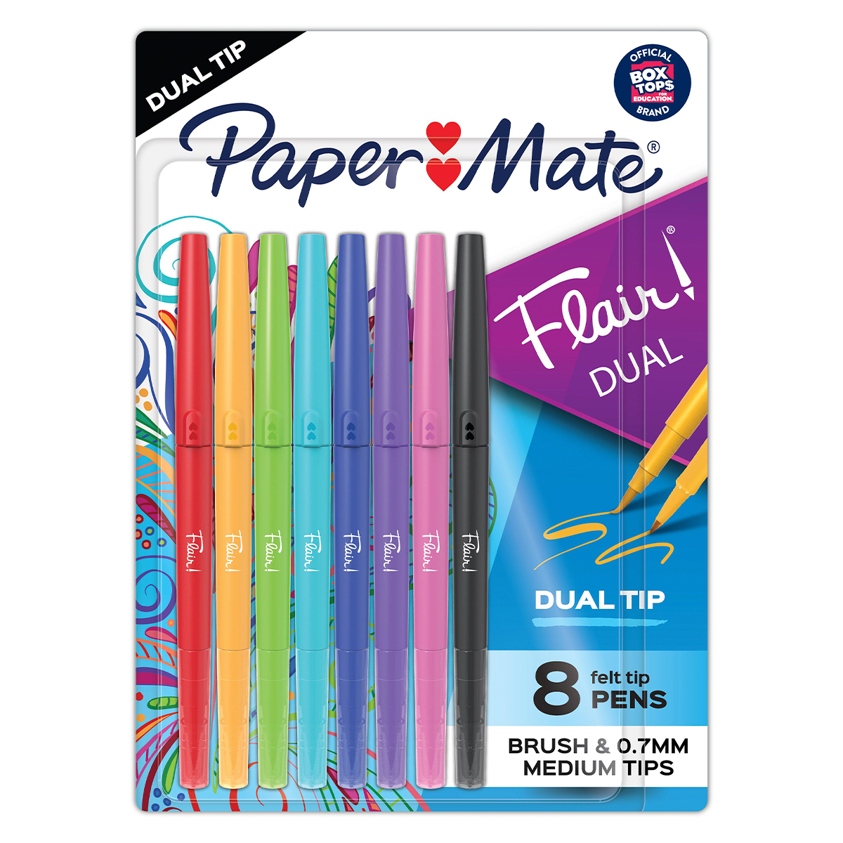 BOLIGRAFO PAPER MATE FLAIR DOBLE PUNTA BRUSH/FINA COLORES SURTIDOS 8U
