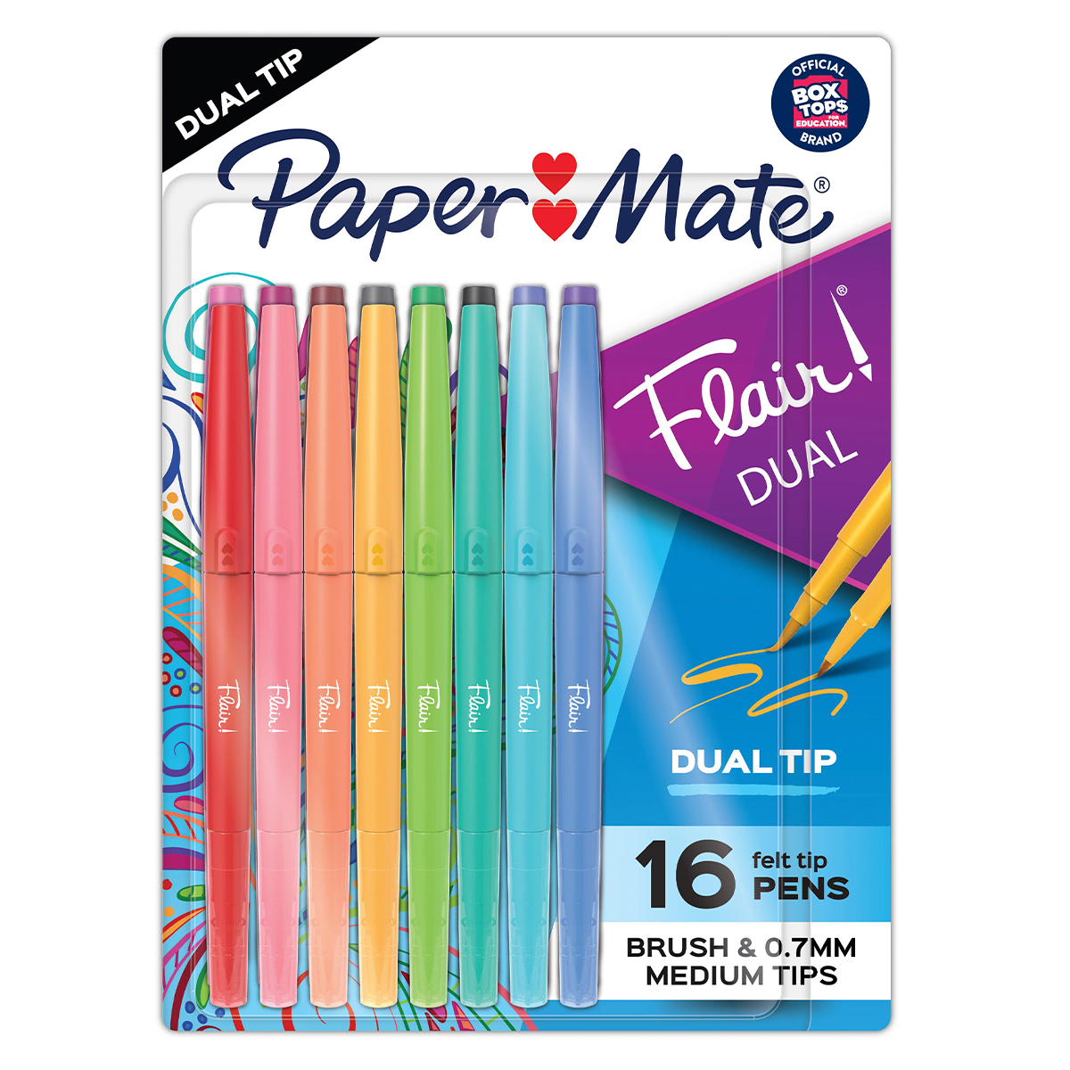 BOLIGRAFO PAPER MATE FLAIR DOBLE PUNTA BRUSH/FINA COLORES SURTIDOS 16U
