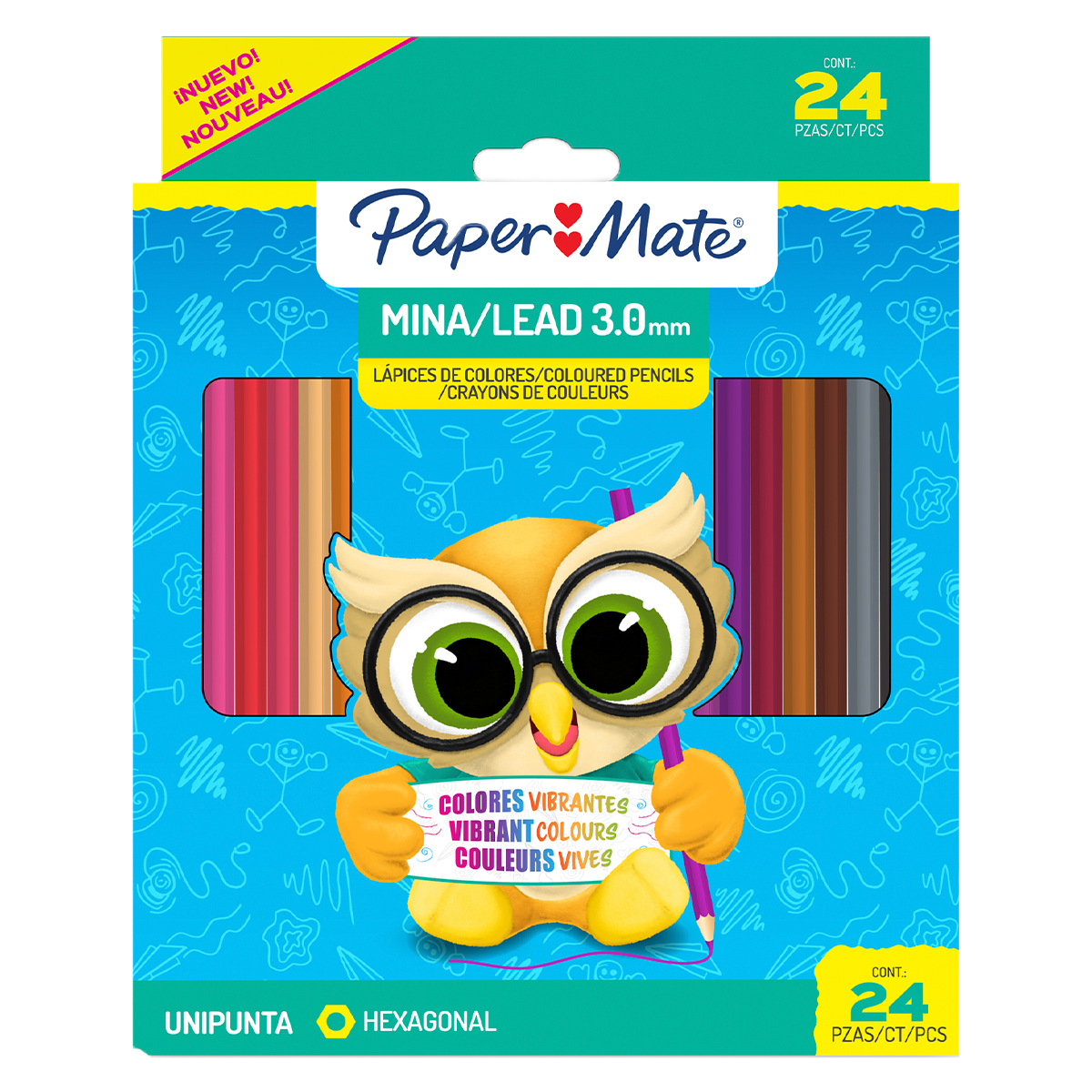 LAPICES DE COLOR PAPER MATE 24U