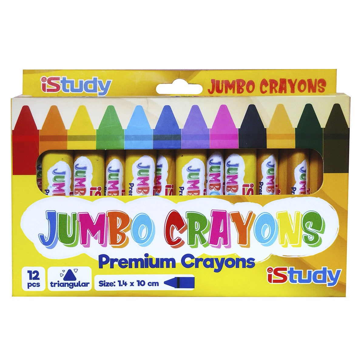 CRAYONES ISTUDY JUMBO TRIANGULAR 12U