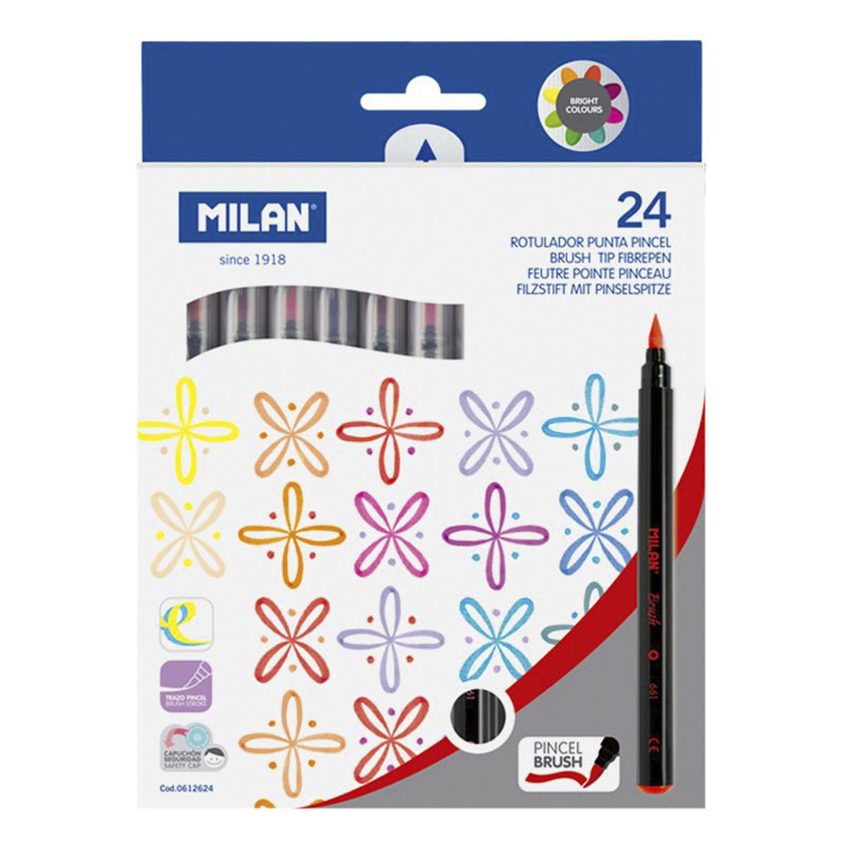 ROTULADORES MILAN PUNTA PINCEL 24U