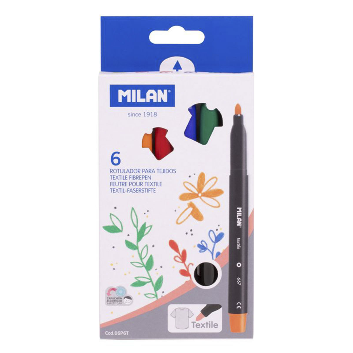 ROTULADORES MILAN PARA TELA 6U