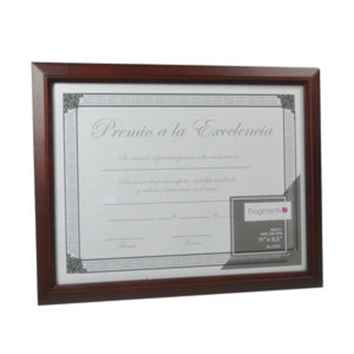 MARCO DE MADERA COLOR MADERA P/DIPLOMA 8.5 X 11