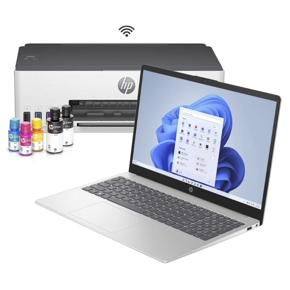 COMPUTADORA BUNDLE HP LAPTOP + IMPRESORA SMART TANK 210