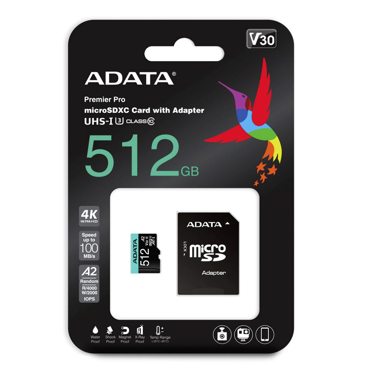 MEMORIA ADATA MICRO SD 512GB AUSDX512GUI3V30