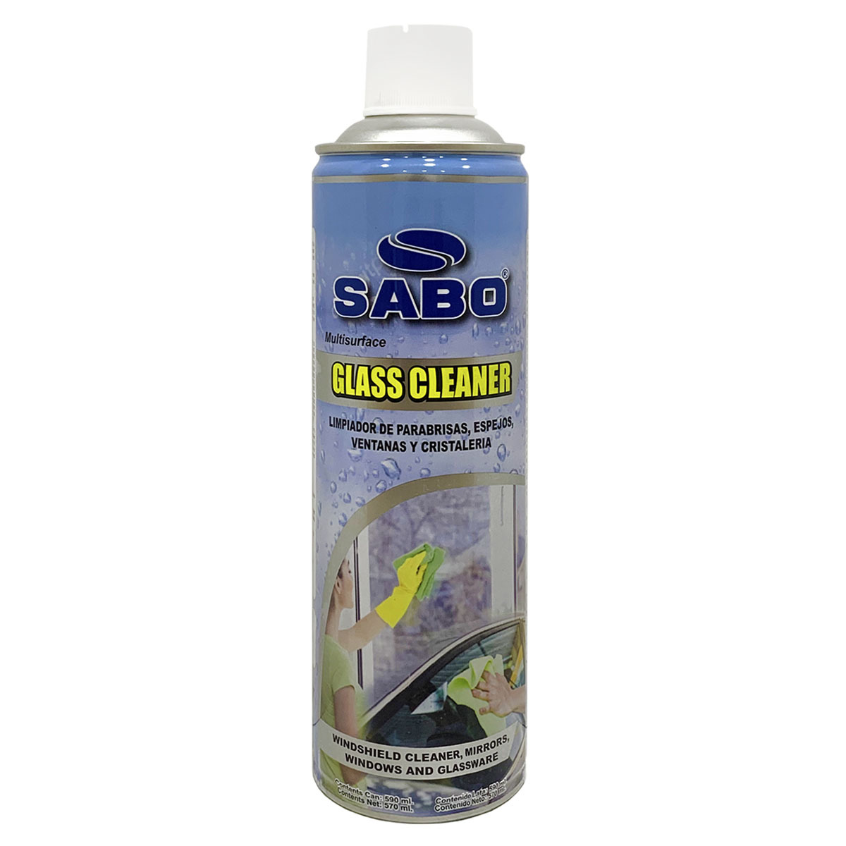 LIMPIADOR DE VIDRIOS Y CRISTALES SABO 590 ML