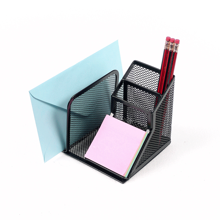 ORGANIZADOR DE ESCRITORIO COLOR NEGRO METRO MESH