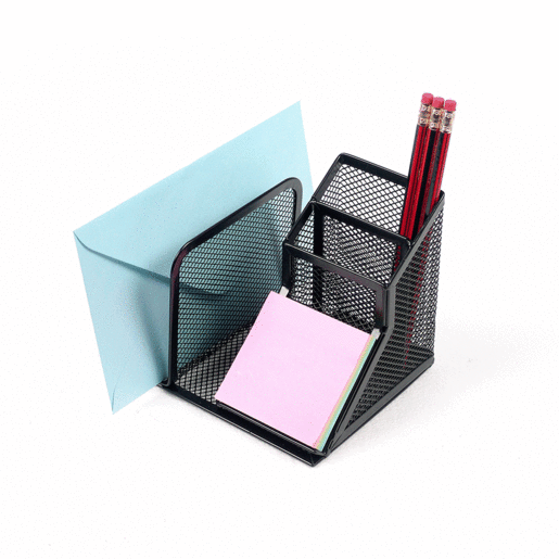ORGANIZADOR DE ESCRITORIO COLOR NEGRO METRO MESH