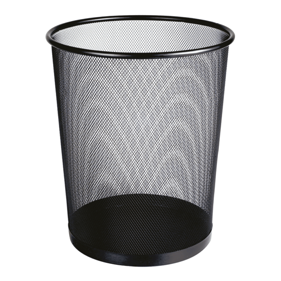 BOTE DE BASURA COLOR NEGRO METRO MESH