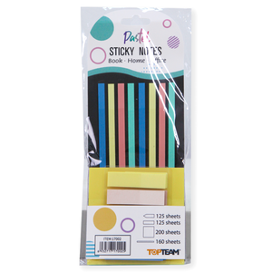 SET NOTAS ADHESIVAS TOP TEAM PASTEL (INCLUYE: 6 NOTA TRANSPARENTE 3X3 PULG 50H, 250 BANERITAS  5 COLORES 25 C/U,  160 TIRAS ADHESIVAS 4 COLORES 40 CADA COLOR) SET NOTAS ADHESIVAS TOP TEAM PASTEL (INCLUYE: 6 NOTA TRANSPARENTE 3X3 PULG 50H, 250 BANERITAS  5 COLORES 25 C/U,  160 TIRAS ADHESIVAS 4 COLORES 40 CADA COLOR)