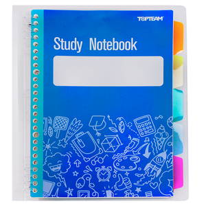 CUADERNO ESPIRAL LINEAS TOP TEAM A5 AZUL 80H