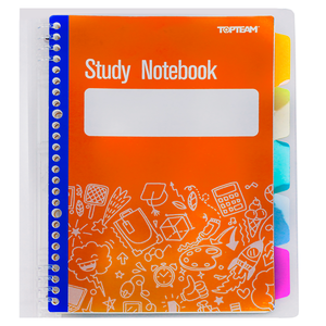 CUADERNO ESPIRAL LINEAS TOP TEAM A5 ANARANJADO 80H