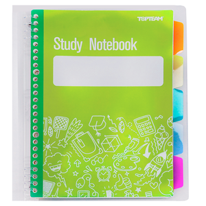 CUADERNO ESPIRAL LINEAS TOP TEAM A5 AMARILLO 80H