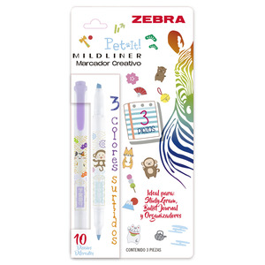 MARCADOR ZEBRA MILDLINER DOBLE PUNTA PET IT 3U (PASTEL)