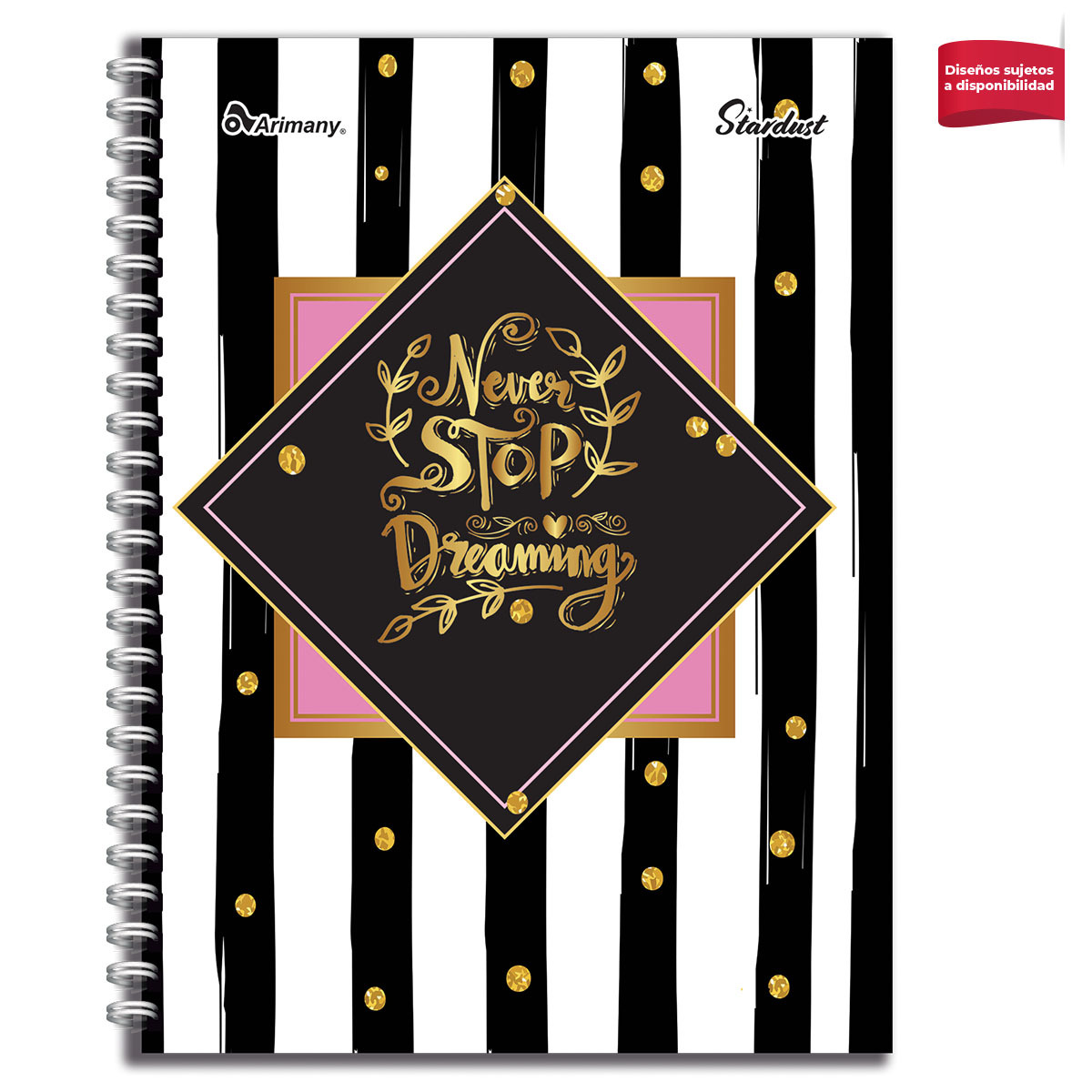 CUADERNO ESPIRAL ARIMANY STARDUST LINEAS 100H (PASTA SEMI DURA)
