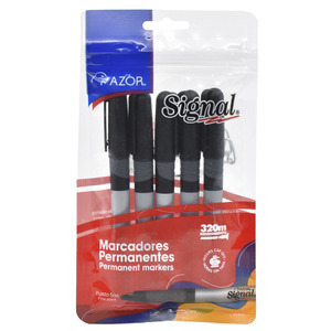 MARCADOR PERMANENTE SIGNAL NEGRO 5U