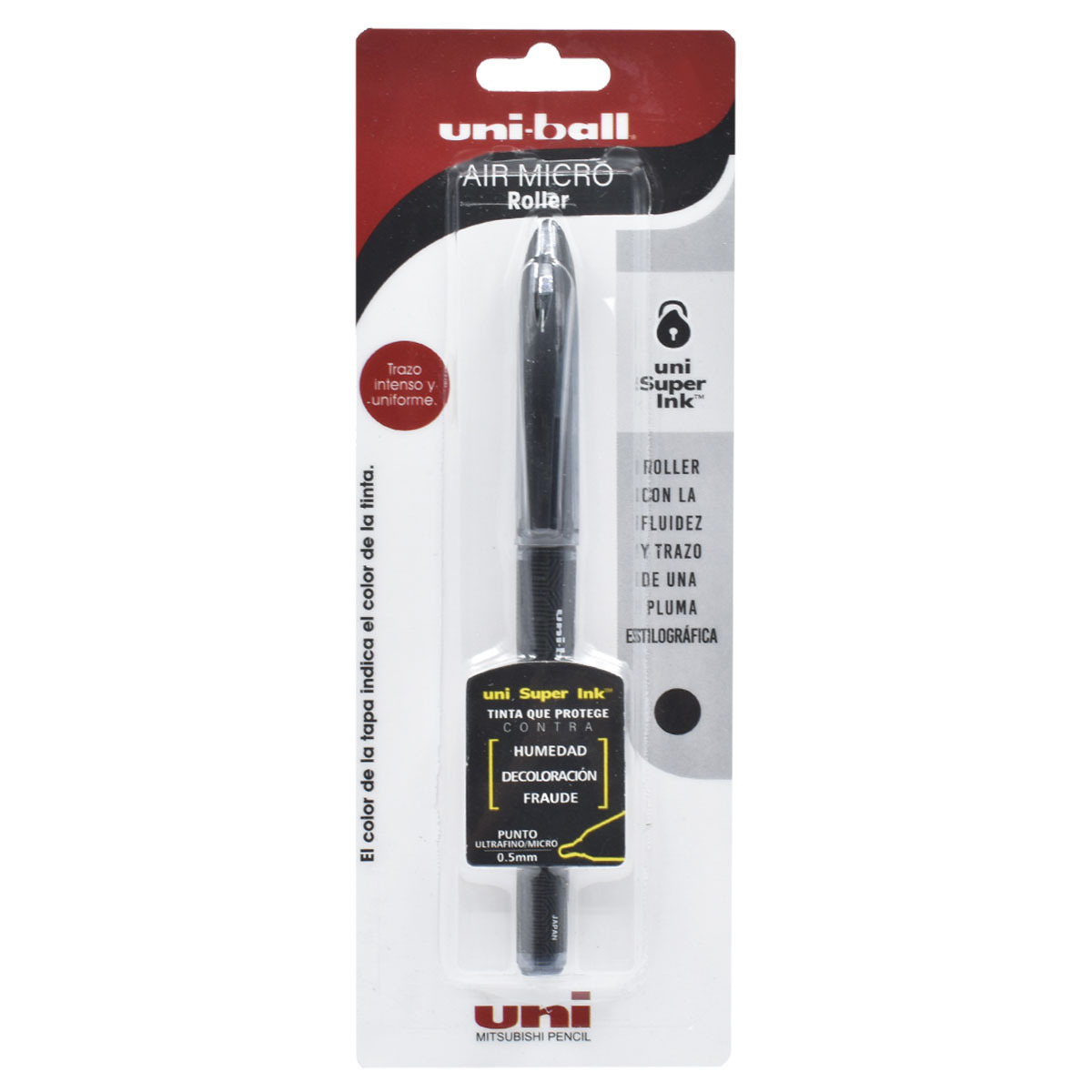 BOLIGRAFO UNIBALL AIR ABA188M NEGRO 0.5MM 1U