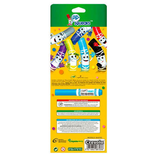 CRAYOLA Pip-Squeaks 58-8703 - Pennarelli lavabili, 16 pezzi CRAYOLA Pip-Squeaks 58-8703 - Pennarelli lavabili, 16 pezzi