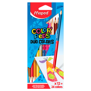 LAPICES DE COLORES MAPED COLORPEPS DUO 12U