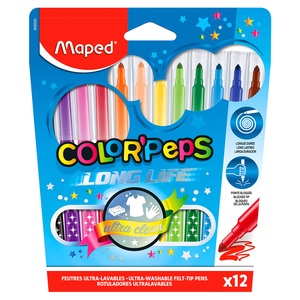 MARCADORES MAPED COLORPEPS LONG LIF4E 12U