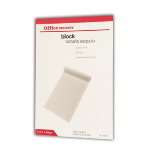 BLOCK T/ESQUELA CORTO C5 OFFICE DEPOT VALUE BLOCK T/ESQUELA CORTO C5 OFFICE DEPOT VALUE