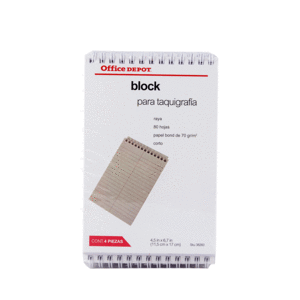 BLOCK TAQUITGRAFIA CORTO 80 HJS PAQ/4 OFFICE DEPOT VALUE BLOCK TAQUITGRAFIA CORTO 80 HJS PAQ/4 OFFICE DEPOT VALUE