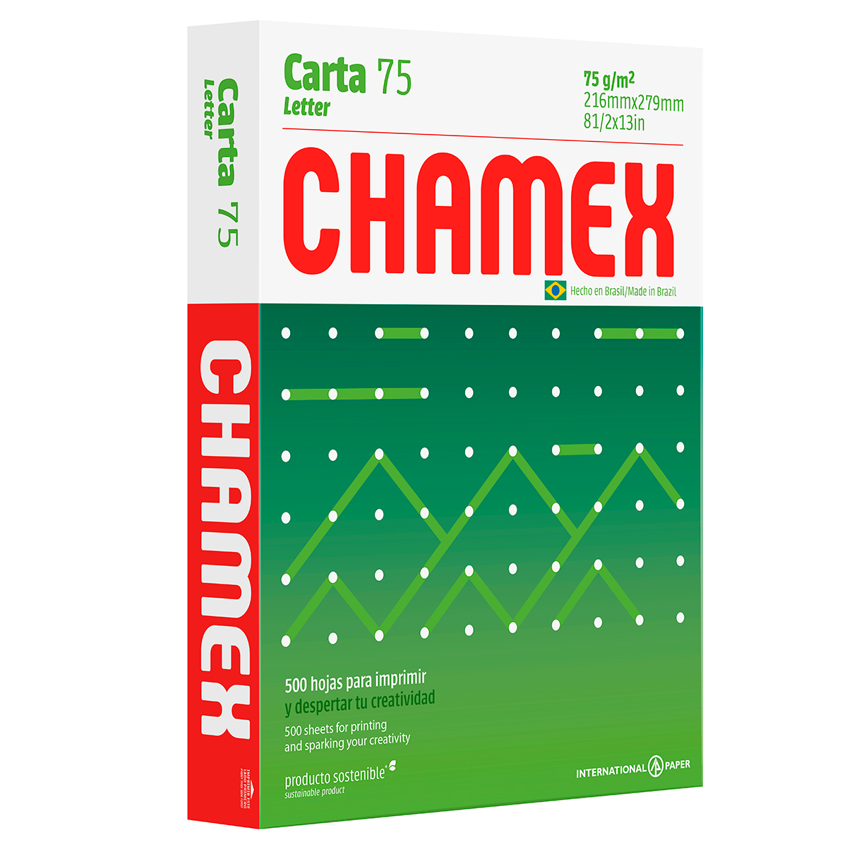 PAPEL CHAMEX T/CARTA RESMA 75 GR