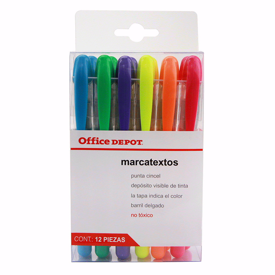 MARCATEXTOS COLORES SURTIDOS CAJA CON 12 FORAY