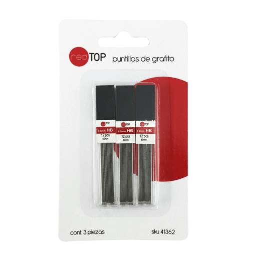 PUNTILLAS DE GRAFITO 3 TUBOS CON 12 PZAS C/U FORAY