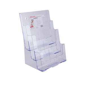 PORTA REVISTAS 3 NIVELES ACRILICO  9.5  W X 12.625 H X 8  D