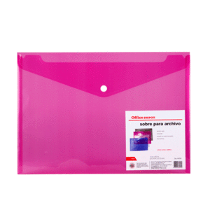 SOBRE POLY CON BOTON PARA CARPETA OFFICE DEPOT