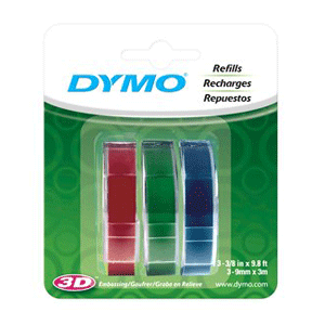 CINTA ETIQUETA EN RELIEVE DYMO 1741671 ROJO, VERDE Y AZUL CINTA ETIQUETA EN RELIEVE DYMO 1741671 ROJO, VERDE Y AZUL